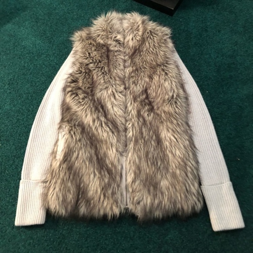 Express Faux Fur Zip-up Jacket